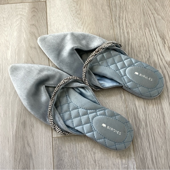 Birdies The Swan Crystal Bracelet Slip on Slides Blue (size 6.5) costume party - Picture 3 of 7